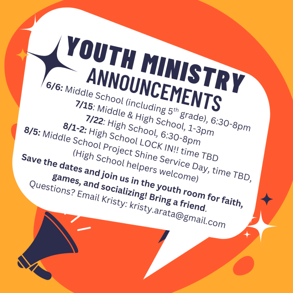 Youth ministry Summer 2025