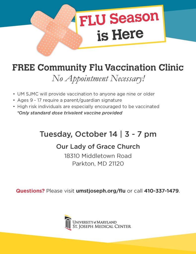 Our Lady of Grace Church Flu Shots Clinic 2025