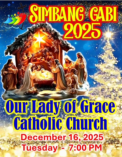 2025 simbang gabi flyer our lady of grace